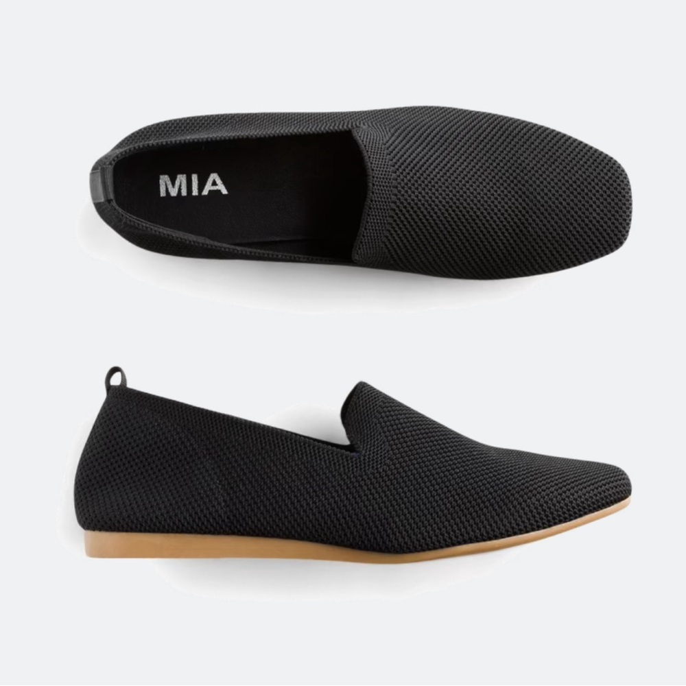 MIA Charisse Flyknit Loafer Flat Black Size 8
